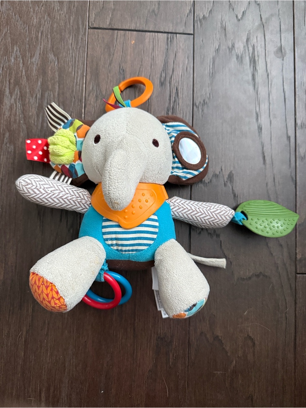 Skip Hop Bandana Buddies Plush Elephant Baby Activity Toy - Blue & Multicolor
